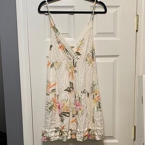 Z Supply Floral Mini Dress - Cream and Pink